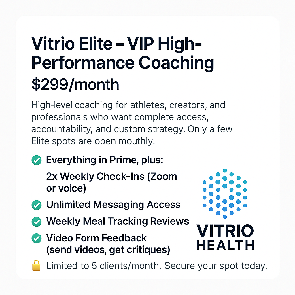 Vitrio Elite – VIP High-Performance Coaching